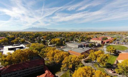 student union building campus fall